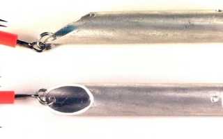 Самодельная колеблющаяся блесна из прутка, трубки для рыбалки