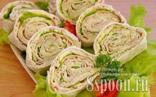 Рулет из лаваша с красной рыбой – 10 пошаговых рецептов