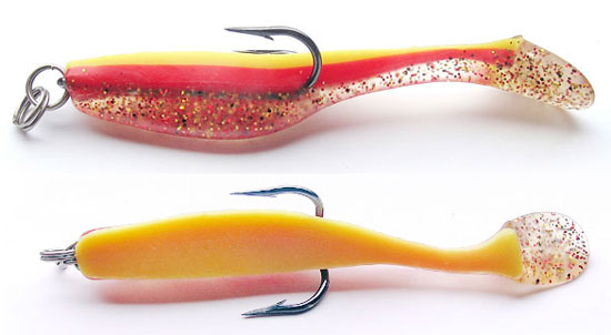 Оснастка виброхвоста на двойном крючке