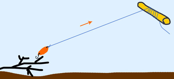 Палка для обрывания лески