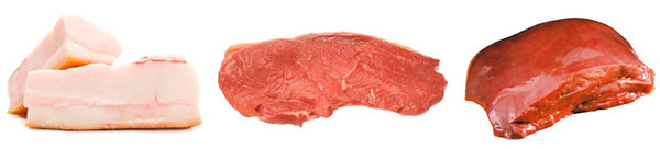 Сало, мясо, печень в качестве наживки для рыбалки