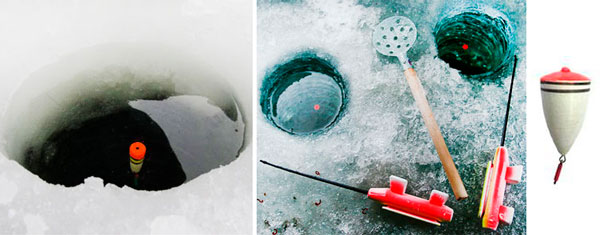 Рыбалка на поплавки зимой в лунках